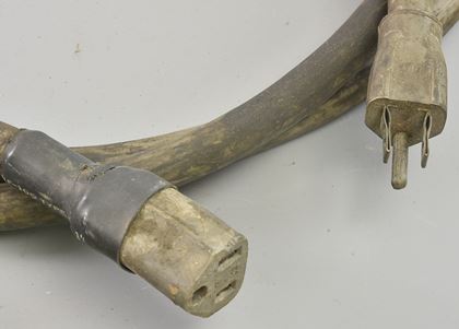 various-2 vintage heavy duty US mains leads